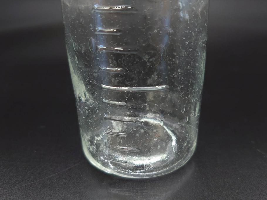 大正〜昭和初期　様々な用途に使える小瓶5個セット(気泡、ガラスビン、硝子、ボトル、薬瓶、花瓶、花入れ、花器)(R-077074)