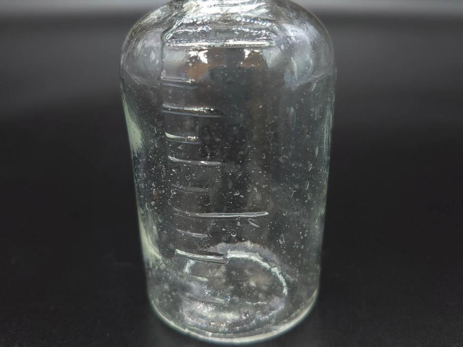 大正〜昭和初期　様々な用途に使える小瓶5個セット(気泡、ガラスビン、硝子、ボトル、薬瓶、花瓶、花入れ、花器)(R-077074)