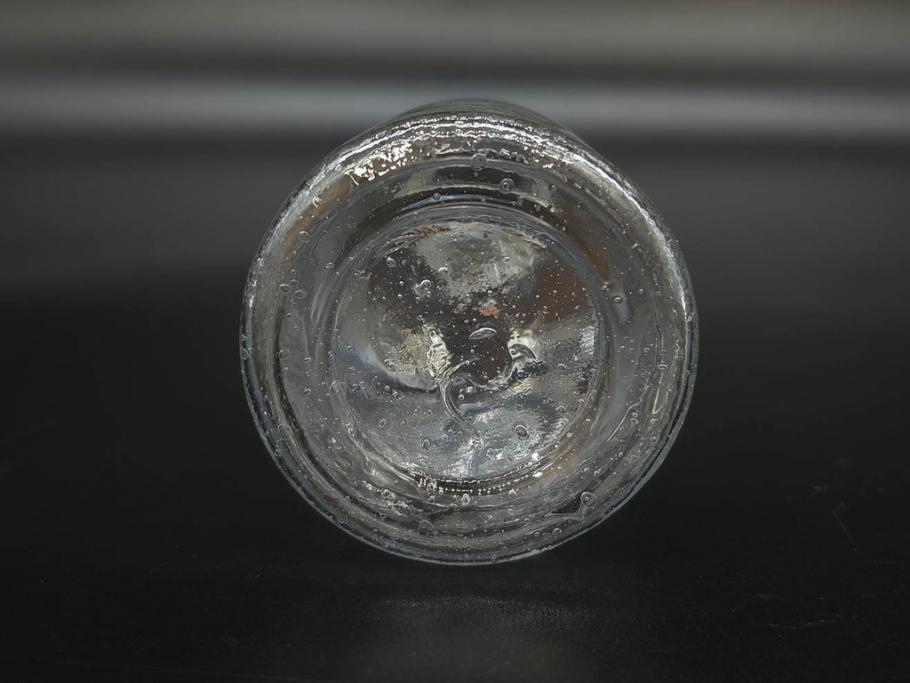 大正〜昭和初期　様々な用途に使える小瓶5個セット(気泡、ガラスビン、硝子、ボトル、薬瓶、花瓶、花入れ、花器)(R-077074)