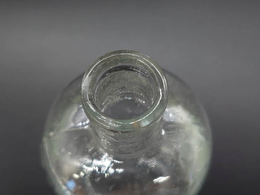 大正〜昭和初期　様々な用途に使える小瓶5個セット(気泡、ガラスビン、硝子、ボトル、薬瓶、花瓶、花入れ、花器)(R-077074)