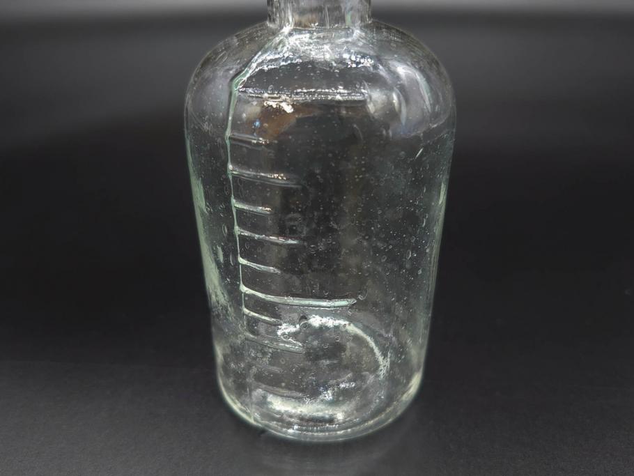 大正〜昭和初期　様々な用途に使える小瓶5個セット(気泡、ガラスビン、硝子、ボトル、薬瓶、花瓶、花入れ、花器)(R-077074)