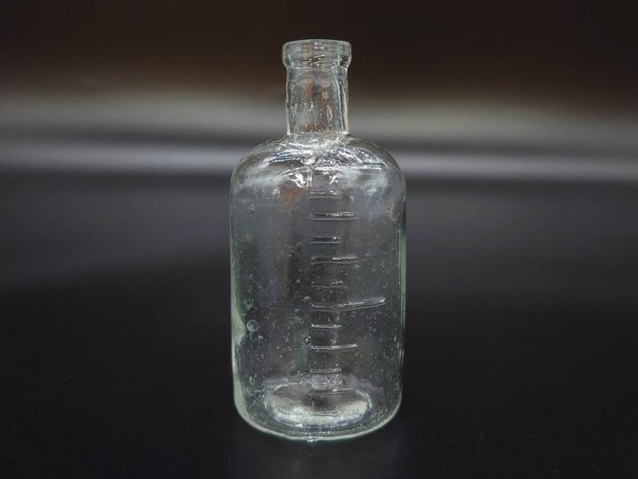 大正〜昭和初期　様々な用途に使える小瓶5個セット(気泡、ガラスビン、硝子、ボトル、薬瓶、花瓶、花入れ、花器)(R-077081)