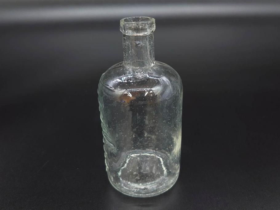 大正〜昭和初期　様々な用途に使える小瓶5個セット(気泡、ガラスビン、硝子、ボトル、薬瓶、花瓶、花入れ、花器)(R-077081)