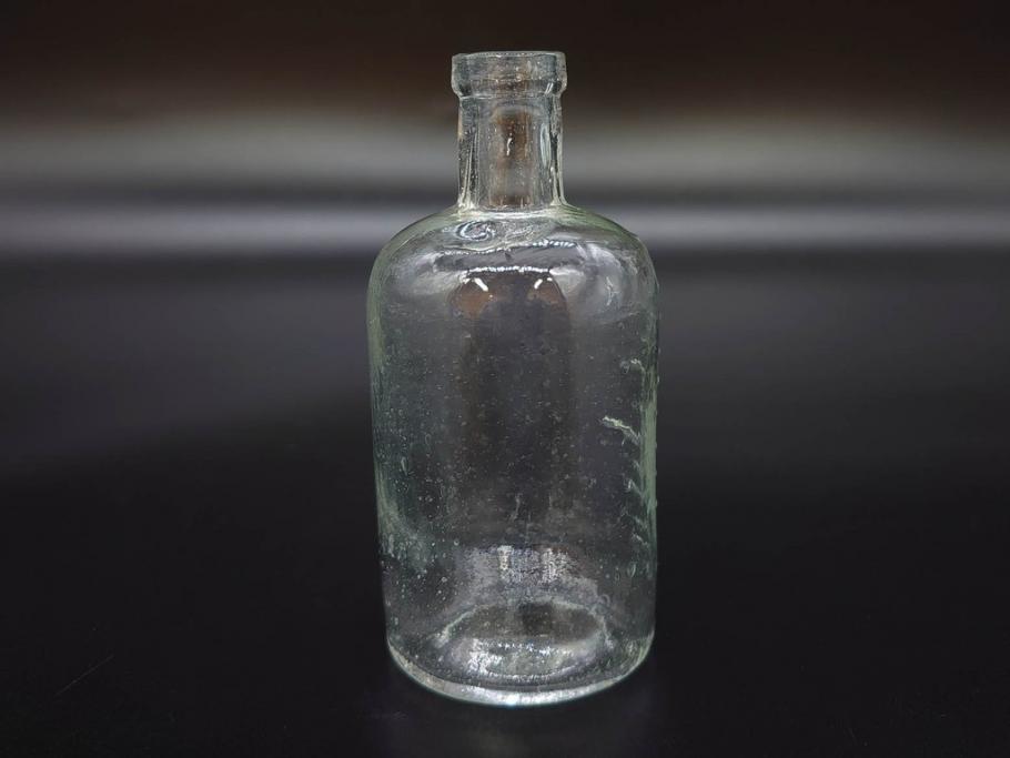 大正〜昭和初期　様々な用途に使える小瓶5個セット(気泡、ガラスビン、硝子、ボトル、薬瓶、花瓶、花入れ、花器)(R-077081)