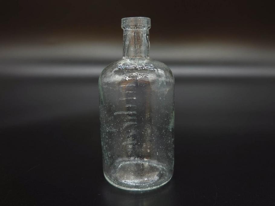 大正〜昭和初期　様々な用途に使える小瓶5個セット(気泡、ガラスビン、硝子、ボトル、薬瓶、花瓶、花入れ、花器)(R-077081)
