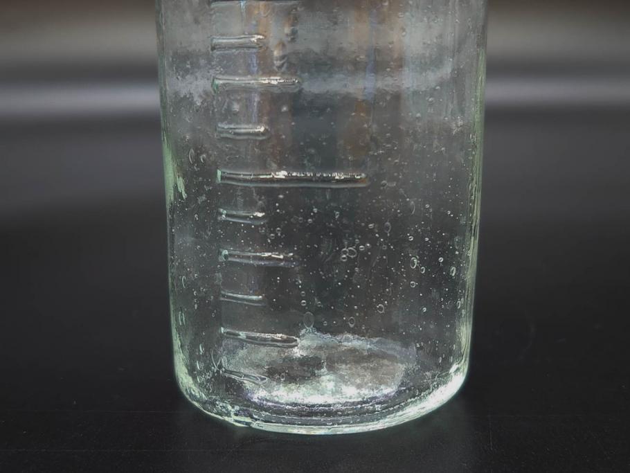 大正〜昭和初期　様々な用途に使える小瓶5個セット(気泡、ガラスビン、硝子、ボトル、薬瓶、花瓶、花入れ、花器)(R-077081)
