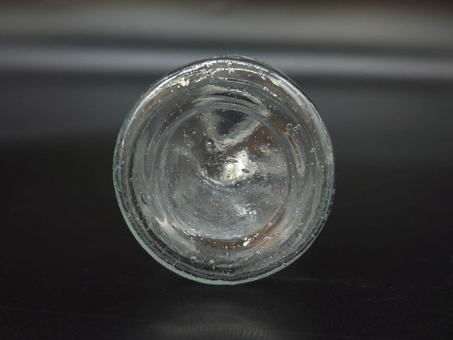 大正〜昭和初期　様々な用途に使える小瓶5個セット(気泡、ガラスビン、硝子、ボトル、薬瓶、花瓶、花入れ、花器)(R-077081)