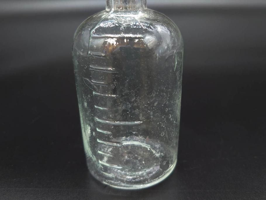 大正〜昭和初期　様々な用途に使える小瓶5個セット(気泡、ガラスビン、硝子、ボトル、薬瓶、花瓶、花入れ、花器)(R-077081)