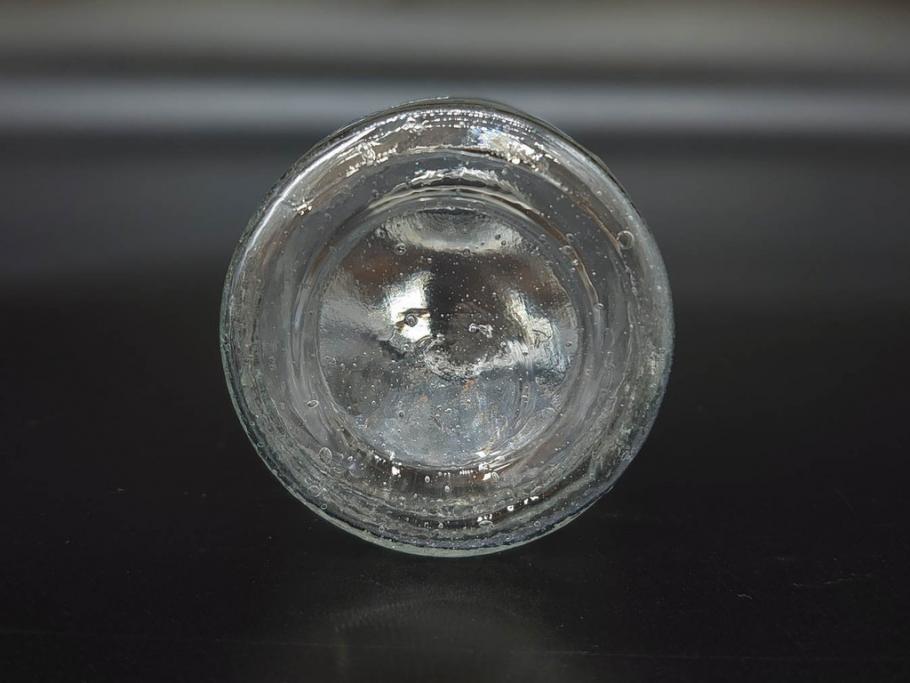 大正〜昭和初期　様々な用途に使える小瓶5個セット(気泡、ガラスビン、硝子、ボトル、薬瓶、花瓶、花入れ、花器)(R-077081)