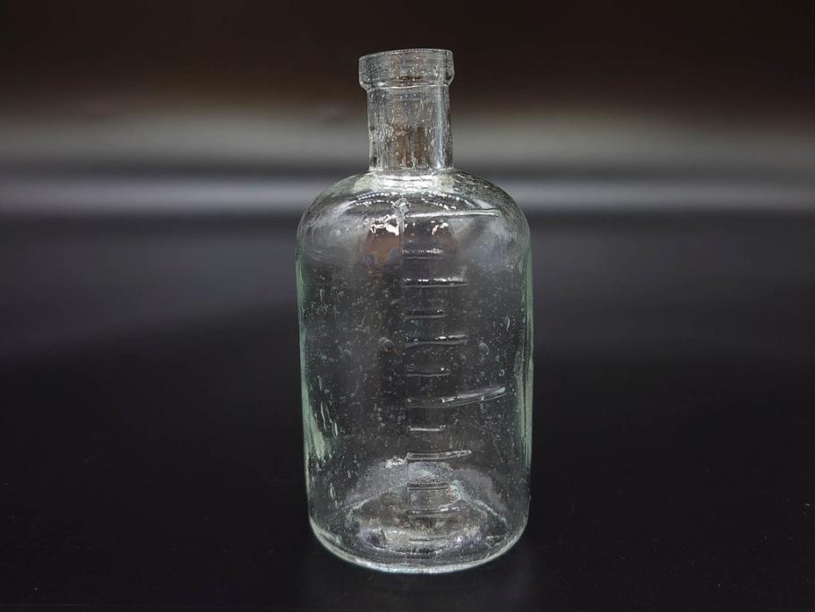大正〜昭和初期　様々な用途に使える小瓶5個セット(気泡、ガラスビン、硝子、ボトル、薬瓶、花瓶、花入れ、花器)(R-077082)