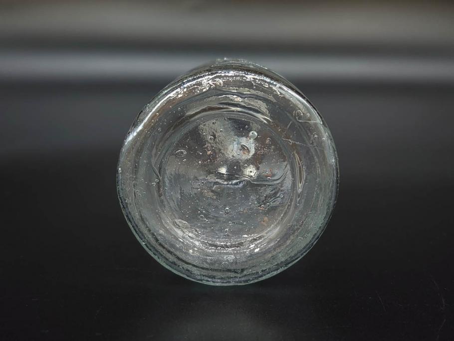 大正〜昭和初期　様々な用途に使える小瓶5個セット(気泡、ガラスビン、硝子、ボトル、薬瓶、花瓶、花入れ、花器)(R-077082)