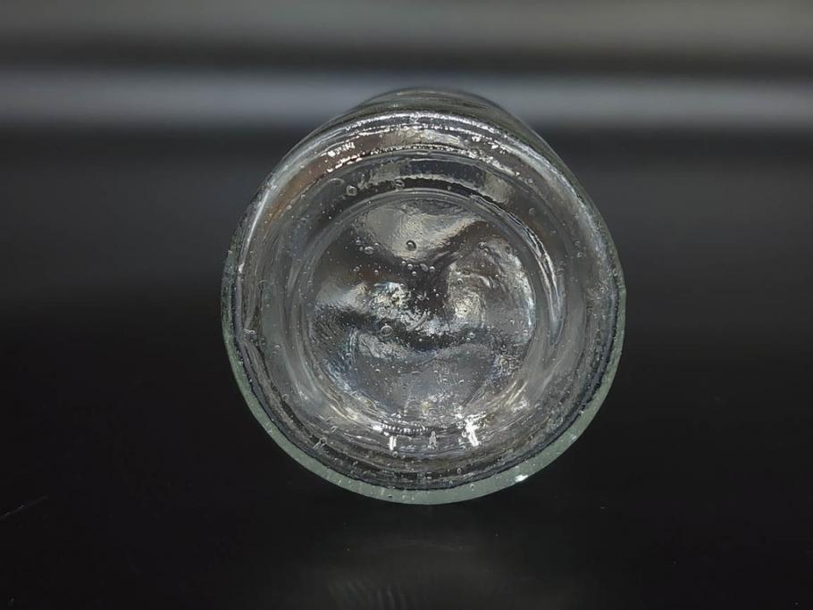 大正〜昭和初期　様々な用途に使える小瓶5個セット(気泡、ガラスビン、硝子、ボトル、薬瓶、花瓶、花入れ、花器)(R-077082)