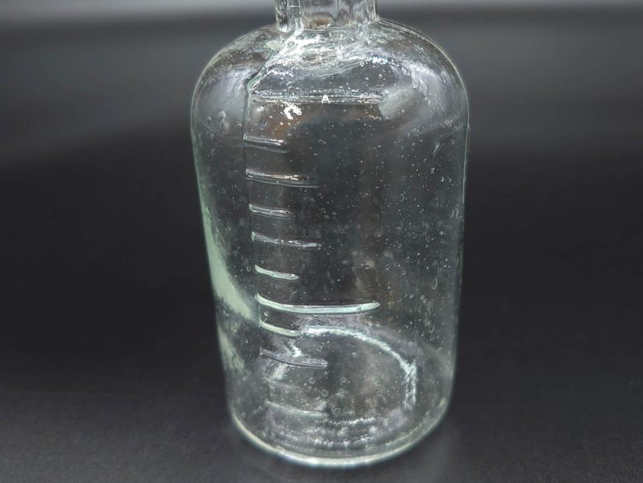 大正〜昭和初期　様々な用途に使える小瓶5個セット(気泡、ガラスビン、硝子、ボトル、薬瓶、花瓶、花入れ、花器)(R-077082)
