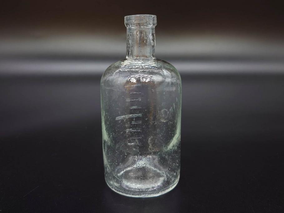 大正〜昭和初期　様々な用途に使える小瓶5個セット(気泡、ガラスビン、硝子、ボトル、薬瓶、花瓶、花入れ、花器)(R-077082)