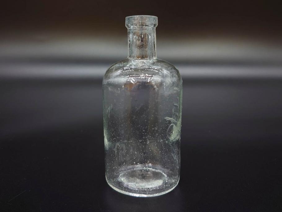 大正〜昭和初期　様々な用途に使える小瓶5個セット(気泡、ガラスビン、硝子、ボトル、薬瓶、花瓶、花入れ、花器)(R-077082)