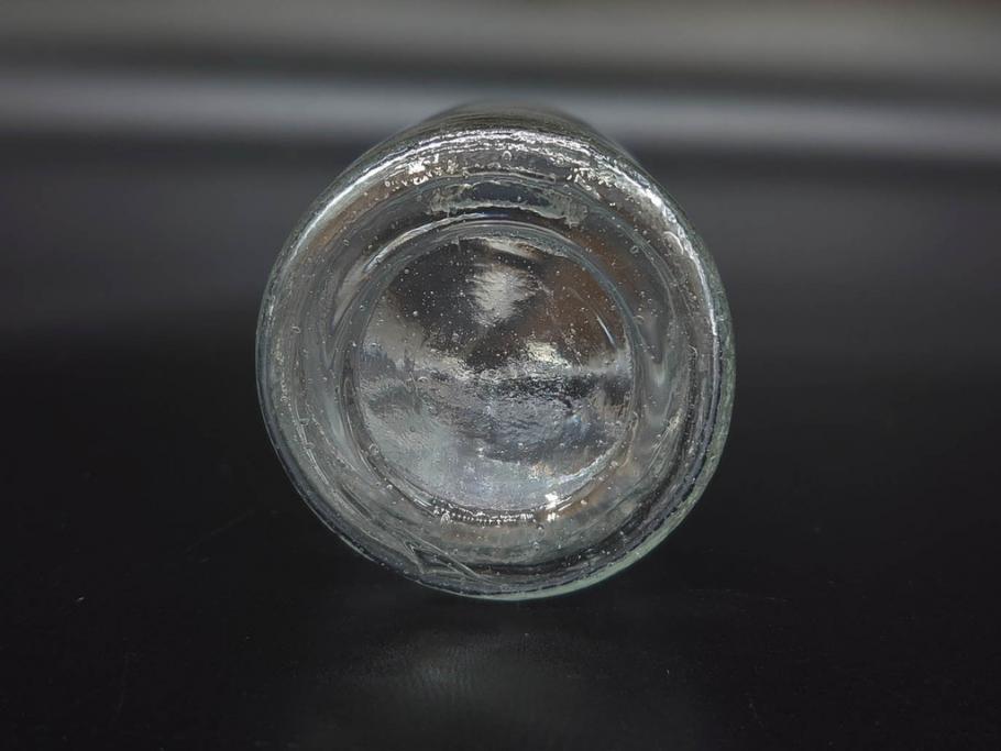 大正〜昭和初期　様々な用途に使える小瓶5個セット(気泡、ガラスビン、硝子、ボトル、薬瓶、花瓶、花入れ、花器)(R-077082)