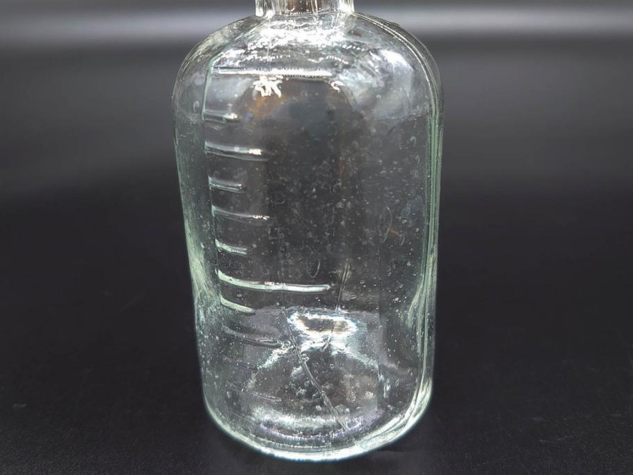 大正〜昭和初期　様々な用途に使える小瓶5個セット(気泡、ガラスビン、硝子、ボトル、薬瓶、花瓶、花入れ、花器)(R-077082)