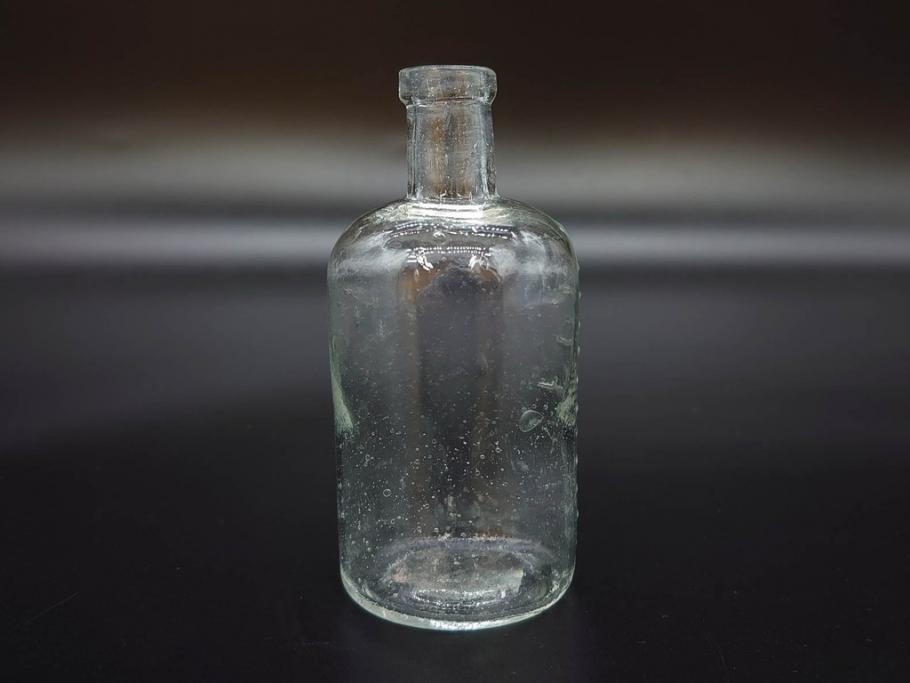 大正〜昭和初期　様々な用途に使える小瓶5個セット(気泡、ガラスビン、硝子、ボトル、薬瓶、花瓶、花入れ、花器)(R-077083)