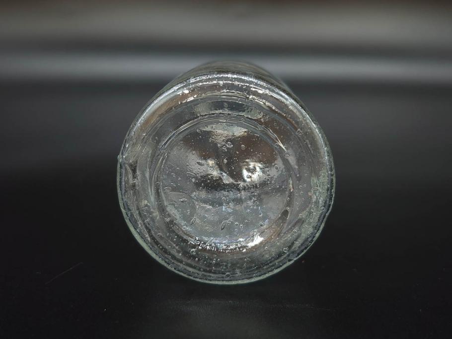大正〜昭和初期　様々な用途に使える小瓶5個セット(気泡、ガラスビン、硝子、ボトル、薬瓶、花瓶、花入れ、花器)(R-077083)