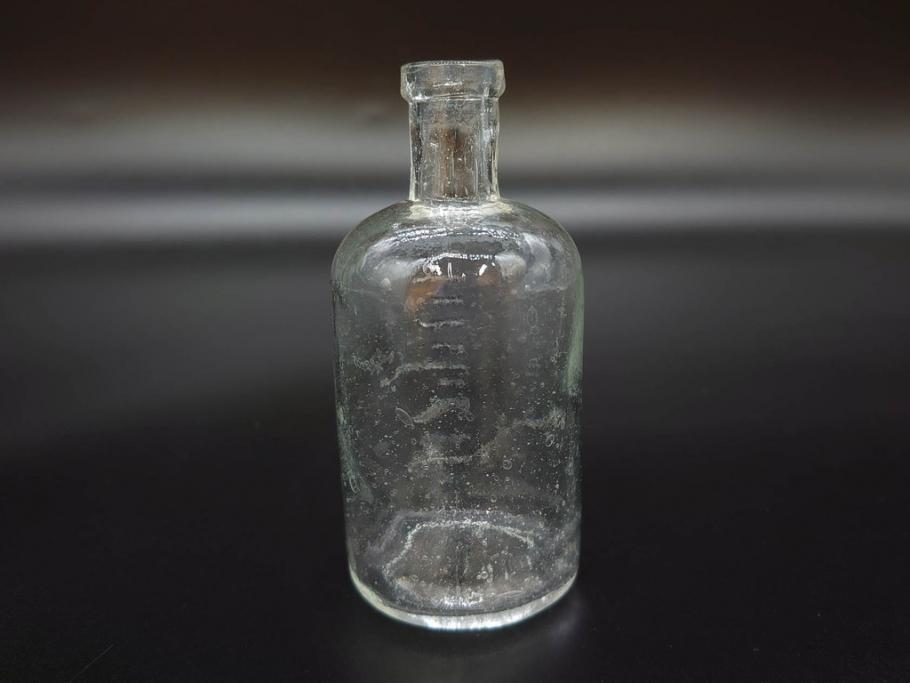 大正〜昭和初期　様々な用途に使える小瓶5個セット(気泡、ガラスビン、硝子、ボトル、薬瓶、花瓶、花入れ、花器)(R-077083)