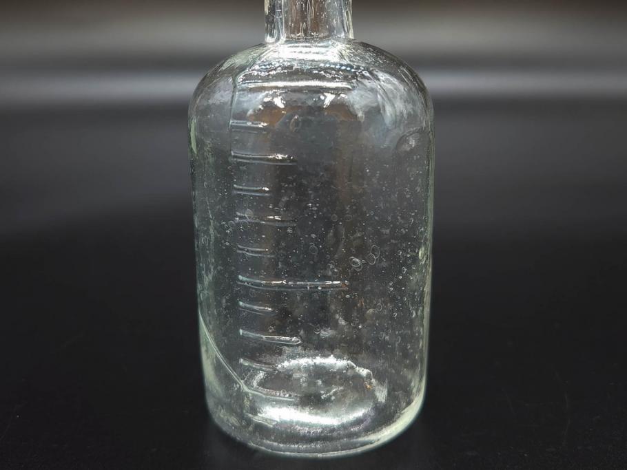 大正〜昭和初期　様々な用途に使える小瓶5個セット(気泡、ガラスビン、硝子、ボトル、薬瓶、花瓶、花入れ、花器)(R-077083)