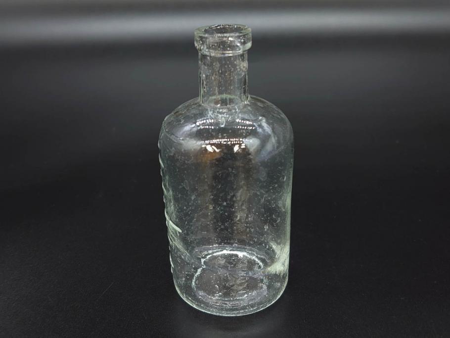 大正〜昭和初期　様々な用途に使える小瓶5個セット(気泡、ガラスビン、硝子、ボトル、薬瓶、花瓶、花入れ、花器)(R-077083)