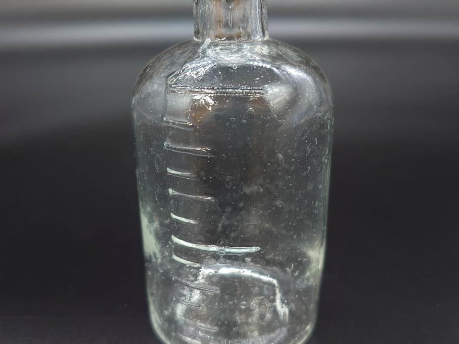 大正〜昭和初期　様々な用途に使える小瓶5個セット(気泡、ガラスビン、硝子、ボトル、薬瓶、花瓶、花入れ、花器)(R-077083)