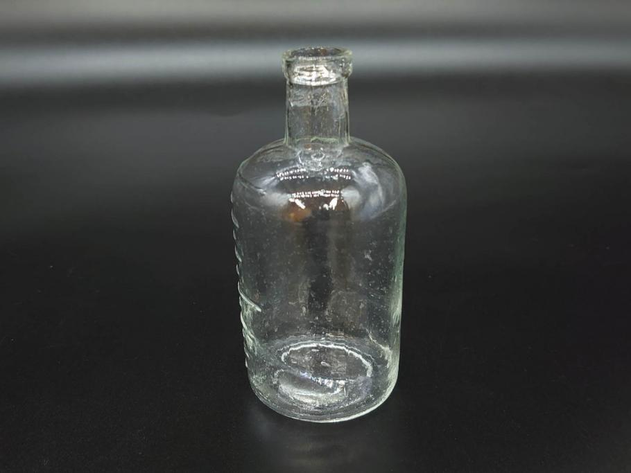 大正〜昭和初期　様々な用途に使える小瓶5個セット(気泡、ガラスビン、硝子、ボトル、薬瓶、花瓶、花入れ、花器)(R-077084)