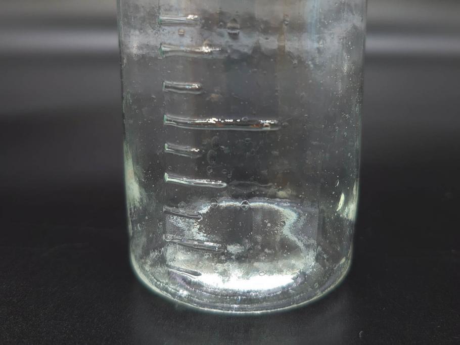 大正〜昭和初期　様々な用途に使える小瓶5個セット(気泡、ガラスビン、硝子、ボトル、薬瓶、花瓶、花入れ、花器)(R-077084)