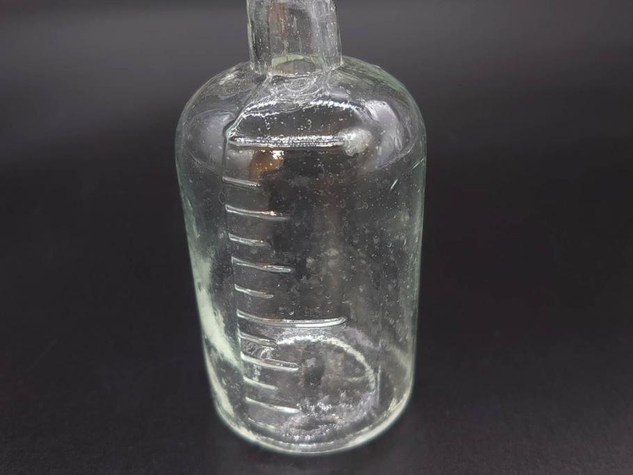 大正〜昭和初期　様々な用途に使える小瓶5個セット(気泡、ガラスビン、硝子、ボトル、薬瓶、花瓶、花入れ、花器)(R-077084)