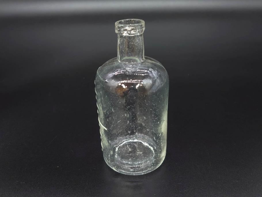 大正〜昭和初期　様々な用途に使える小瓶5個セット(気泡、ガラスビン、硝子、ボトル、薬瓶、花瓶、花入れ、花器)(R-077084)