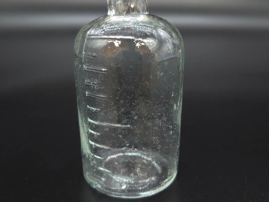 大正〜昭和初期　様々な用途に使える小瓶5個セット(気泡、ガラスビン、硝子、ボトル、薬瓶、花瓶、花入れ、花器)(R-077084)