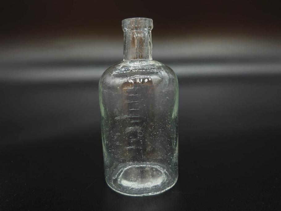 大正〜昭和初期　様々な用途に使える小瓶5個セット(気泡、ガラスビン、硝子、ボトル、薬瓶、花瓶、花入れ、花器)(R-077084)