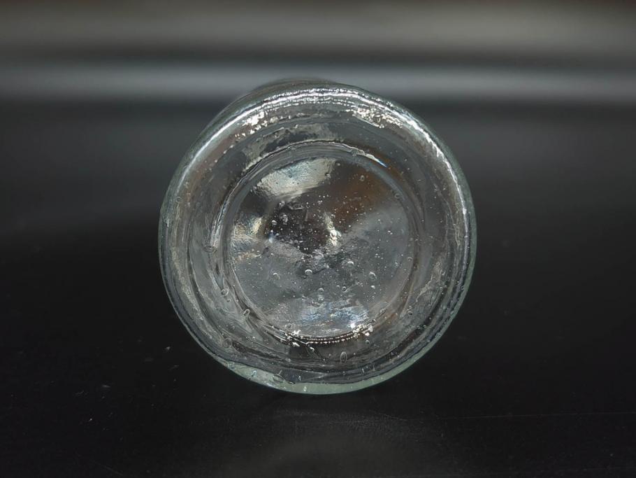 大正〜昭和初期　様々な用途に使える小瓶5個セット(気泡、ガラスビン、硝子、ボトル、薬瓶、花瓶、花入れ、花器)(R-077084)