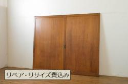 アンティーク建具　総ヒノキ材　古い木味が趣を醸し出す小さなくぐり戸1枚(木製扉、潜戸、潜り戸、小扉、ドア)(R-067555)