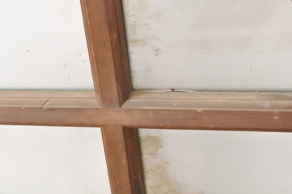 アンティーク建具　レトロな佇まいが魅力的なガラス戸1枚(引き戸、建具)(R-054008)