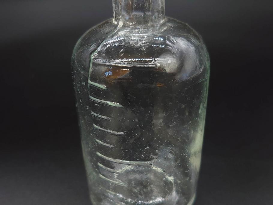 大正〜昭和初期　様々な用途に使える小瓶5個セット(気泡、ガラスビン、硝子、ボトル、薬瓶、花瓶、花入れ、花器)(R-077085)