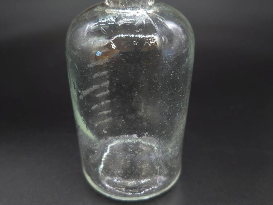 大正〜昭和初期　様々な用途に使える小瓶5個セット(気泡、ガラスビン、硝子、ボトル、薬瓶、花瓶、花入れ、花器)(R-077085)