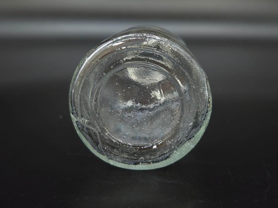 大正〜昭和初期　様々な用途に使える小瓶5個セット(気泡、ガラスビン、硝子、ボトル、薬瓶、花瓶、花入れ、花器)(R-077085)