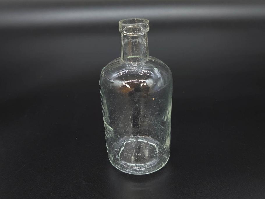 大正〜昭和初期　様々な用途に使える小瓶5個セット(気泡、ガラスビン、硝子、ボトル、薬瓶、花瓶、花入れ、花器)(R-077085)