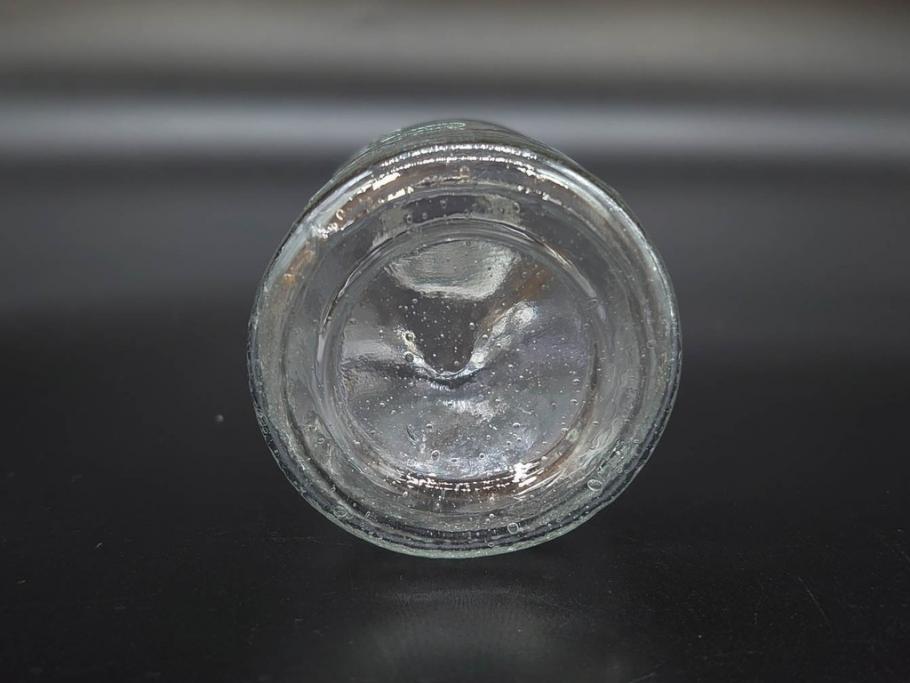 大正〜昭和初期　様々な用途に使える小瓶5個セット(気泡、ガラスビン、硝子、ボトル、薬瓶、花瓶、花入れ、花器)(R-077085)