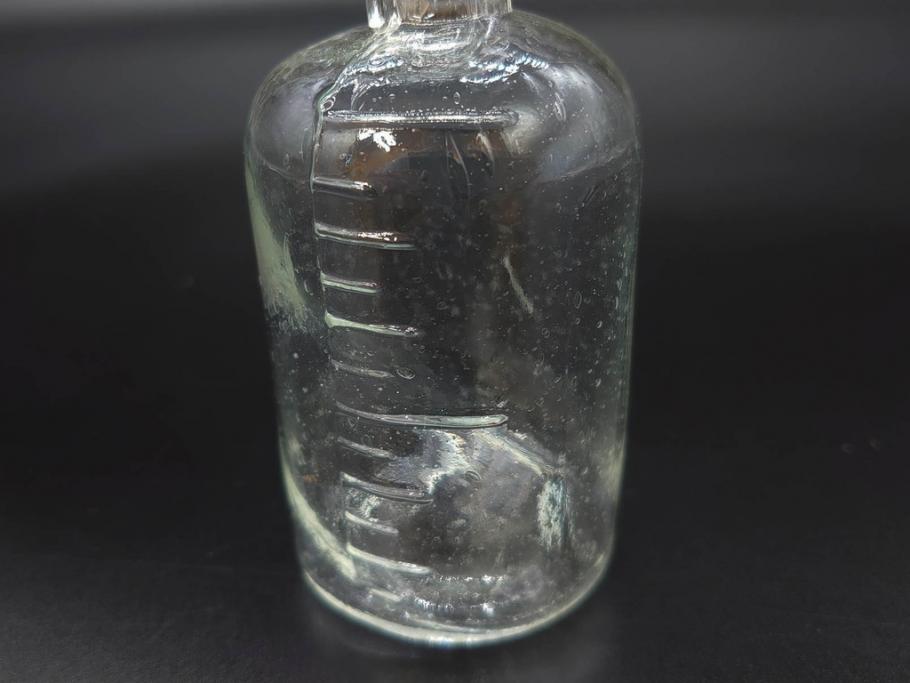 大正〜昭和初期　様々な用途に使える小瓶5個セット(気泡、ガラスビン、硝子、ボトル、薬瓶、花瓶、花入れ、花器)(R-077085)