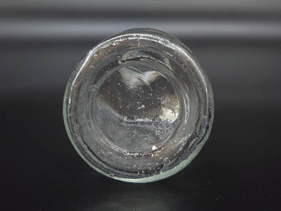 大正〜昭和初期　様々な用途に使える小瓶5個セット(気泡、ガラスビン、硝子、ボトル、薬瓶、花瓶、花入れ、花器)(R-077085)