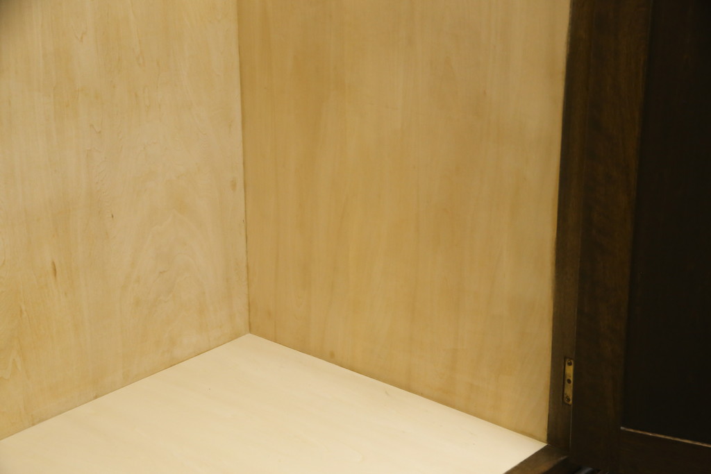 和製ビンテージ　神戸家具　永田良介商店製　小引き出し付きワードローブ(洋服タンス、ヴィンテージ)(定価約83万円)