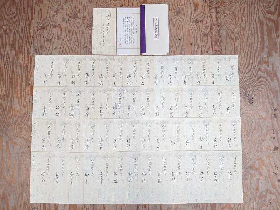 1980年　フランクリン画廊　徳川黎明會監修　「源氏物語貝合せ」　約10cm　3.3寸 雅な絵柄が美しい貝絵皿54枚揃(限定版、飾り皿、認定書、解説書付き、ボーンチャイナ、陶器、金彩、蒔絵、重箱、三寸三分)(R-078337)