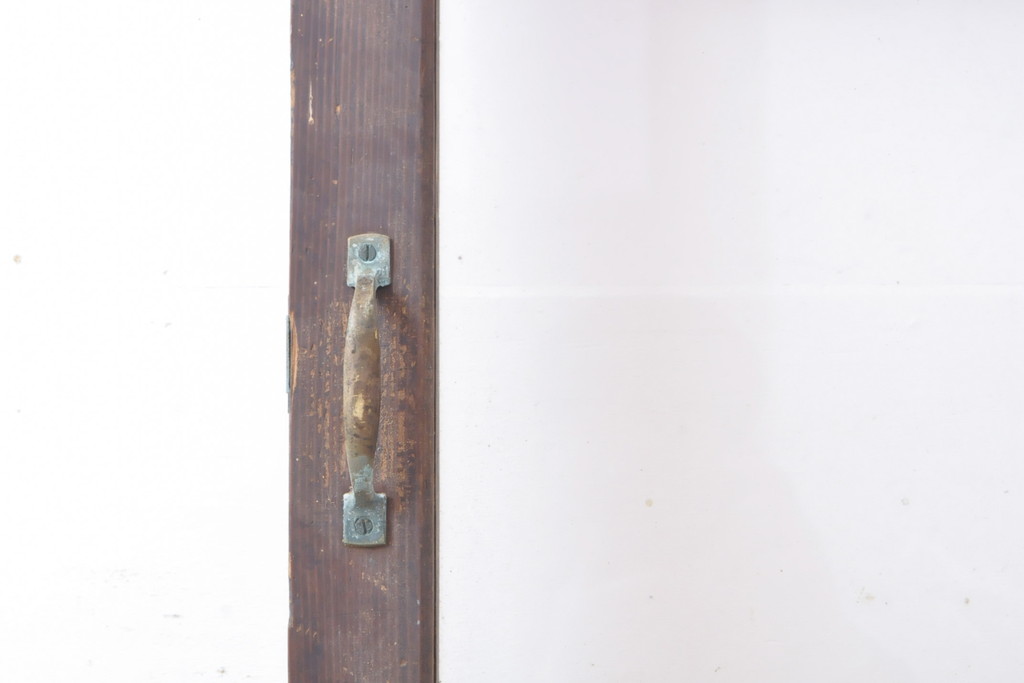 アンティーク建具　落ち着いた色合いがシックなガラス帯の扉(ドア、建具)(R-054003)