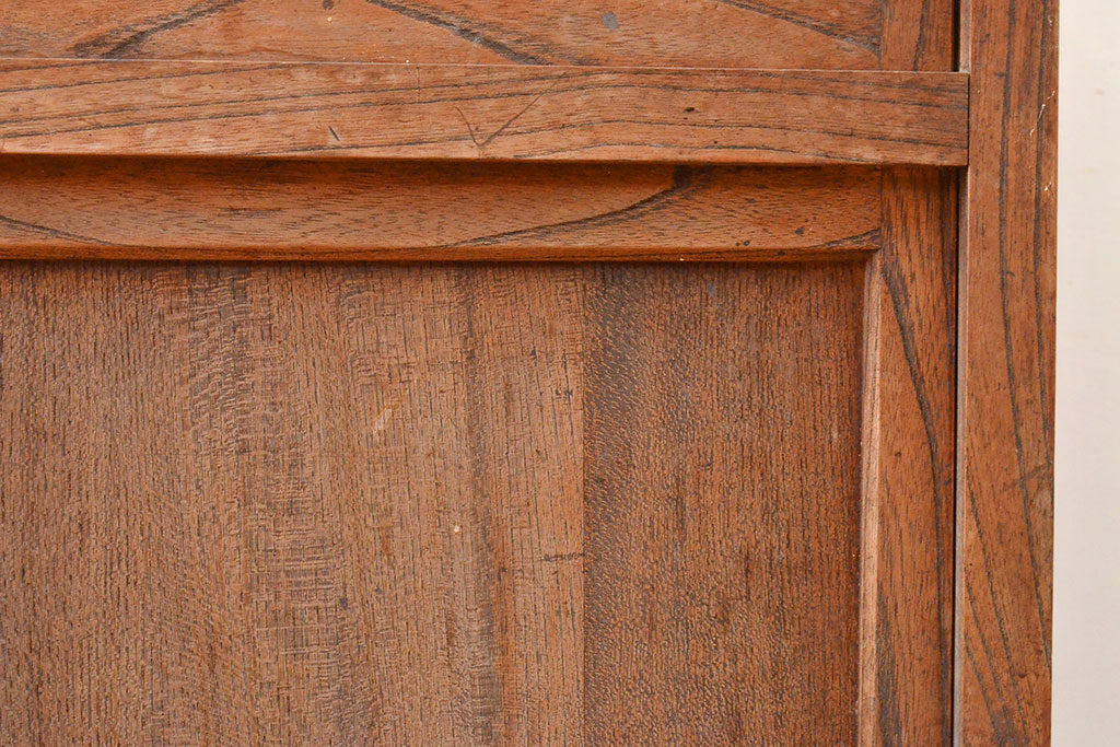 和製アンティーク　前面ケヤキ材　和の趣溢れる佇まいが魅力的な収納棚(戸棚、キャビネット)(R-054089)