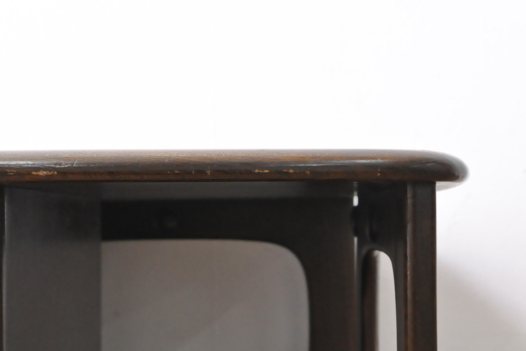 イギリスビンテージ　ERCOL(アーコール)　丸みのあるフォルムが愛らしい、希少なパンドラボックスコーヒーテーブル(センターテーブル、ローテーブル、ヴィンテージ)(R-054074)