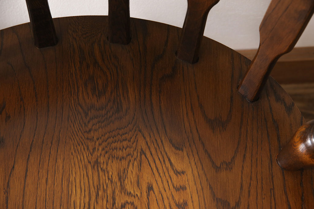 中古　超美品　秋山木工　ナラ材　上質なつくりが魅力的なダイニングチェア4脚セット(アームチェア、キャプテンチェア)(R-052429)