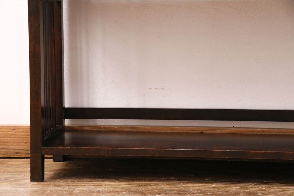 中古　北海道民芸家具　飾り棚としてもおすすめ!和モダンな雰囲気漂う本棚(オープンラック、飾り棚、シェルフ)(R-049176)